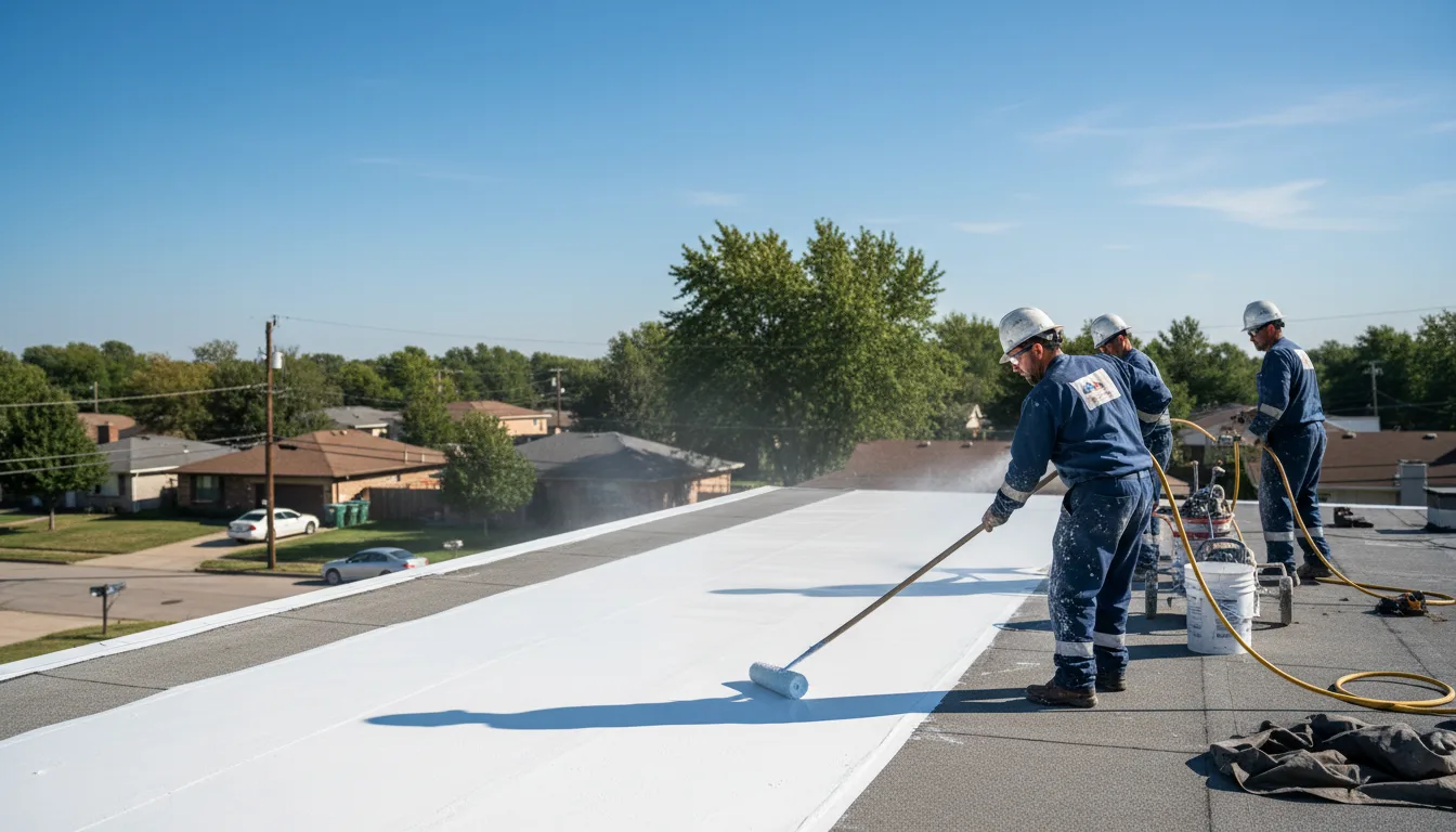 Commercial roof coating in Ferris, IL near me
